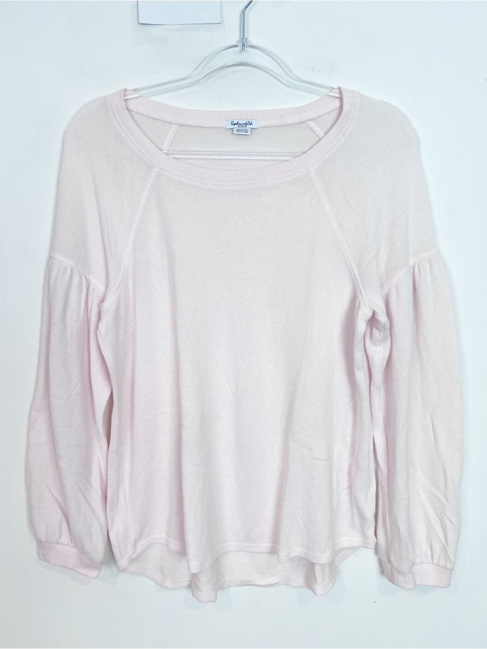 SPLENDID PALE PINK LONG BALLOON SLEEVE SHIRT WOMENS SMALL